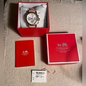 💥Sale!!!COACH - Ladies Legacy Sport Pink Leather Strap Watch - 14501974